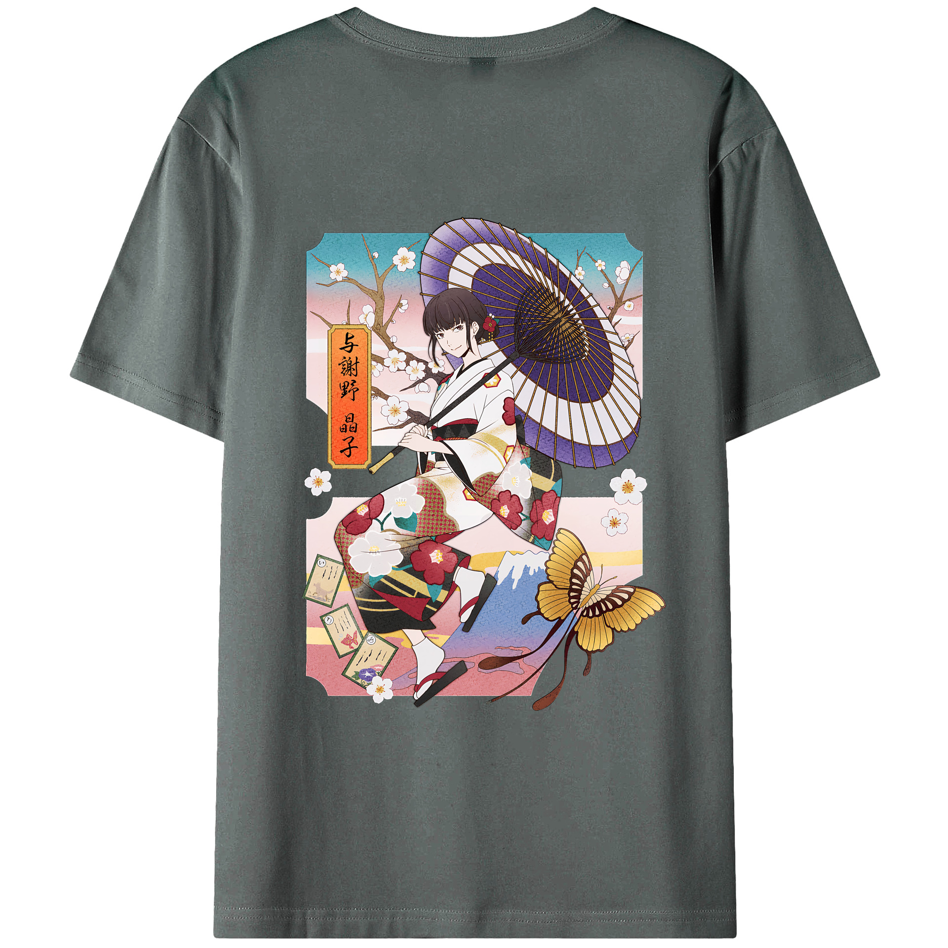 （画像用） 文豪ストレイドッグス Bungo Stray Dogs 綿100％ メンズ半袖Tシャツ（バックプリント） 通気性